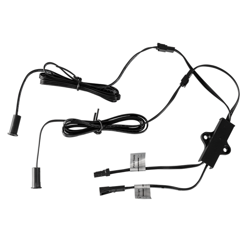 Мебелен IR сензор за близост и движение, двоен, 60W, 12/24 V DC, 5 cm за вграждане и открит монтаж LED осветление