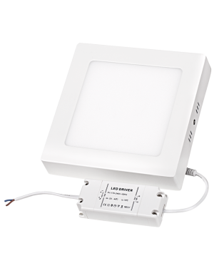 LED панел за открит монтаж, квадрат, 18W, 2700K, 220-240V AC, топла светлина LED панели