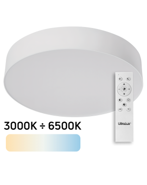 LED димираща CCT плафониера с дистанционно управление, max. 72W, 3000K-6500К LED осветление