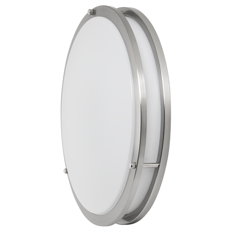 Декоративна LED плафониера 24W, 4200K, сатиниран никел LED осветление