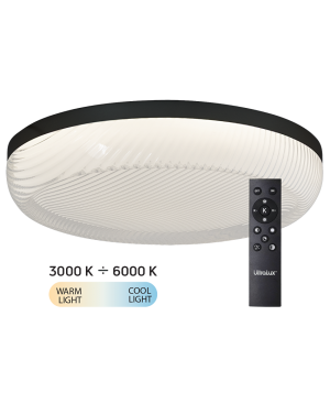 LED димираща ССТ плафониера с дистанционно управление, max.72W, 3000K-6000К LED осветление
