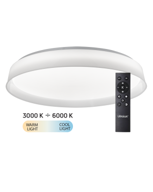LED димираща ССТ плафониера с дистанционно управление, max.72W, 3000K-6000К LED осветление