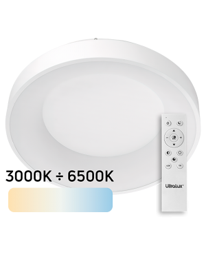LED димираща CCT плафониера с дистанционно управление, max. 72W, 3000K-6500К LED осветление