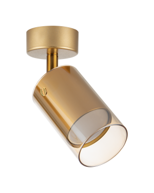 Тяло за таван, стъклено, GU10, 220-240V AC, IP20, злато LED осветление