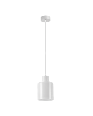 Висящо осветително тяло, стъклено, 1m, E27, 220-240V AC, бяло LED осветление