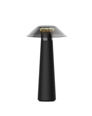 LED димираща презареждаема настолна лампа 1.6W, 3000K, IP44, черна LED осветление
