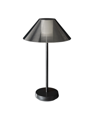 LED димираща презареждаема настолна лампа 1.5W, 3000K, IP44, черна LED осветление