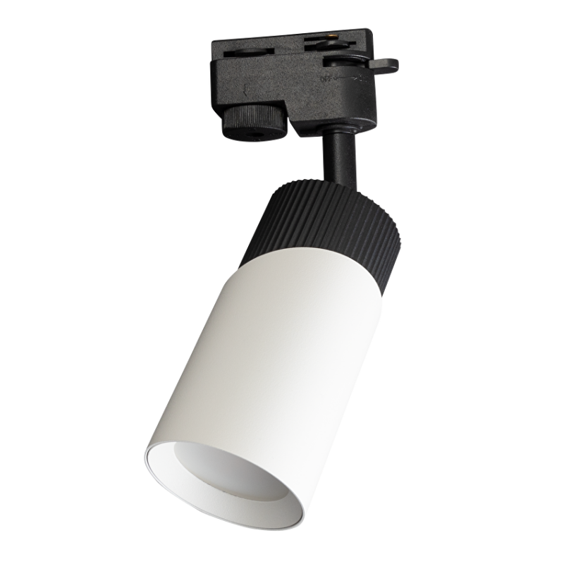 Тяло за релсов монтаж, двупроводно, GU10, 220-240V AC, IP20, черно&бяло LED осветление