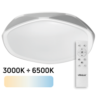 LED димираща CCT плафониера с дистанционно управление, max. 72W, 3000K-6500К LED осветление
