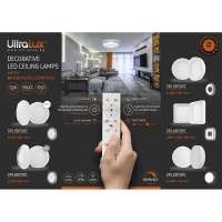 LED димираща CCT плафониера с дистанционно управление, max. 72W, 3000K-6500К LED осветление