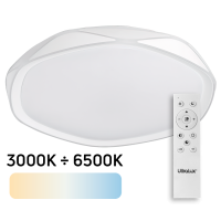 LED димираща CCT плафониера с дистанционно управление, max. 72W, 3000K-6500К LED осветление