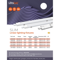 LED slim линейно осветително тяло 0.60m, IK08, 18W, 6000K, 220-240V AC, IP65 LED slim линейно осветително тяло 0.60m, IK08, 18W, 6000K, 220-240V AC, IP65 LED осветление