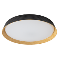 LED димираща ССТ плафониера с дистанционно управление, черен/дърво, max.72W, 3000K-6000К LED димираща ССТ плафониера с дистанционно управление, черен/дърво, max.72W, 3000K-6000К LED осветление