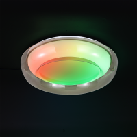 LED димираща ССТ+RGB плафониера с дистанционно управление, опушен кварц, 28W+5W, 3000K-6000К+RGB LED димираща ССТ+RGB плафониера с дистанционно управление, опушен кварц, 28W+5W, 3000K-6000К+RGB LED осветление