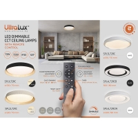 LED димираща ССТ плафониера с дистанционно управление, max.72W, 3000K-6000К LED осветление
