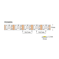 Дигитална RGB LED лента, 25.8W/m (0.43W/pixel), IC WS2815B, 12V DC, 60 pixels/m (60 LED/m), IP20, 5m Дигитална RGB LED лента, 25.8W/m (0.43W/pixel), IC WS2815B, 12V DC, 60 pixels/m (60 LED/m), IP20, 5m LED ленти профили и аксесоари