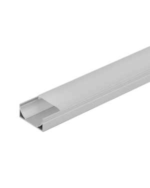 Алуминиев профил за LED лента за открит монтаж, широк, плитък, 2м LED ленти профили и аксесоари