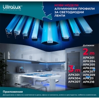 Алуминиев профил за LED лента за открит монтаж, плитък, 3м Алуминиев профил за LED лента за открит монтаж, плитък, 3м LED ленти профили и аксесоари