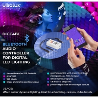 Bluetooth aудио контролер за дигитално RGB LED осветление 5-24V DC, 960 pixels LED ленти профили и аксесоари