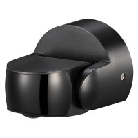 PIR сензор за движение за открит монтаж с черна леща, 2xPIR, 180°/360°, 9m, IP65, черен LED осветление