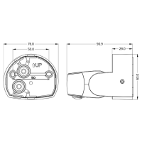 PIR сензор за движение за открит монтаж с черна леща, 2xPIR, 180°/360°, 9m, IP65, черен LED осветление