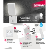 LED лампа със сензор за движение 10W, 4000K, 220-240V AC, IP65 LED осветление