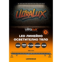 LED линейно осветително тяло 20W, 4000К, 220V-240V AC, 15°x30°, IK08, IP66 LED осветление