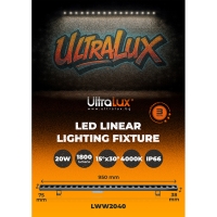 LED линейно осветително тяло 20W, 4000К, 220V-240V AC, 15°x30°, IK08, IP66 LED осветление