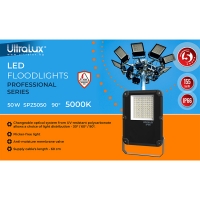 Професионален LED прожектор 50W, 5000K, 100V-277V AC, 90°, IP66 LED осветление