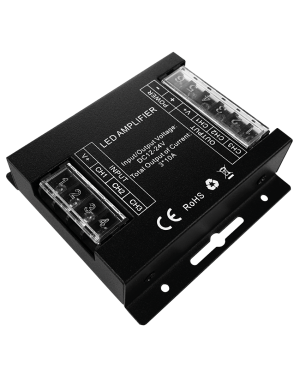 Усилвател за RGB LED лента 3X10A, 360W (12V DC), 12-24V DC LED ленти профили и аксесоари