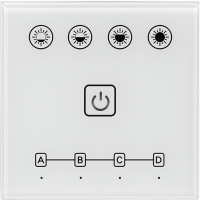 Smart 2.4G RF TOUCH панел за стена за едноцветно осветление, 4 зони Smart 2.4G RF TOUCH панел за стена за едноцветно осветление, 4 зони LED ленти профили и аксесоари
