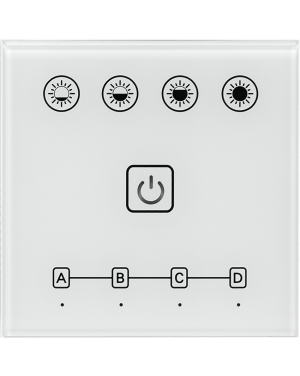 Smart 2.4G RF TOUCH панел за стена за едноцветно осветление, 4 зони LED ленти профили и аксесоари