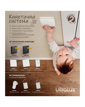 RF кинетичен едноканален ключ, IP65 LED ленти профили и аксесоари