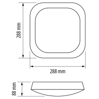 LED влагозащитена плафониера, 14W, 4500К, IP66 LED влагозащитена плафониера, 14W, 4500К, IP66 LED осветление