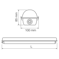 LED индустриално осветително тяло PC, 1,20m, 28W, 5000K, 220-240V AC, IP66 LED индустриално осветително тяло PC, 1,20m, 28W, 5000K, 220-240V AC, IP66 LED осветление