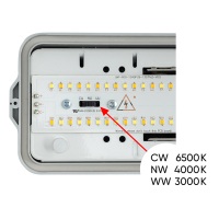 LED индустриално осветително тяло CCT PC, 1.50м, 55W max, 220V-240V AC, IP66 LED осветление