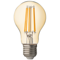 LED filament лампа крушка, димираща, 8W, E27, 2500K, 220-240V AC, амбър LED крушки