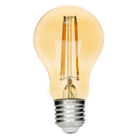 LED filament лампа крушка, димираща, 8W, E27, 1800K, 220-240V AC, амбър LED крушки