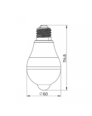 LED лампа крушка със сензор за движение и осветеност 6W, E27, 220-240V AC, неутрална светлина LED крушки