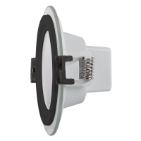 LED стъклен панел за вграждане, кръг, 6W, 4200K, 220-240V AC, IP44, черен ринг LED стъклен панел за вграждане, кръг, 6W, 4200K, 220-240V AC, IP44, черен ринг LED панели