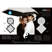 LED стъклен панел за вграждане, квадрат, 6W, 4200K, 220-240V AC, IP44, черен ринг LED панели