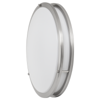 Декоративна LED плафониера 24W, 4200K, сатиниран никел LED осветление