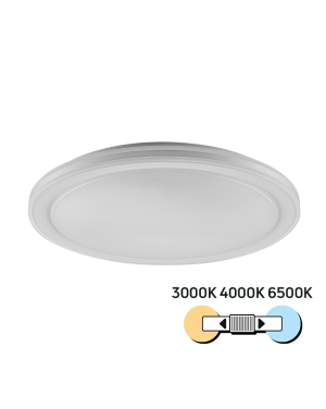 LED CCT плафониера, 24W, 3000K/4000K/6500К LED осветление