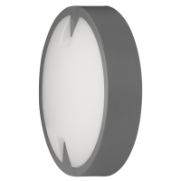 LED водоустойчива плафониера кръг, сива, 12W, 4000K, IP65 LED осветление