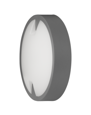 LED водоустойчива плафониера кръг, сива, 18W, 4000K, IP65 LED осветление