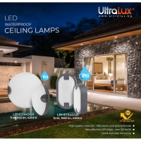 LED плафониера кръг, сива, 11W, 4000K, IP54 LED осветление