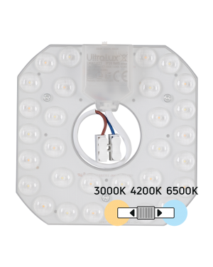 Магнитен LED модул за плафониери с превключвател, 12W, 3000K/4200K/6500K, 220V-240V AC LED осветление
