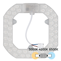 Магнитен LED модул за плафониери с превключвател, 24W, 3000K/4200K/6500K, 220V-240V AC LED осветление