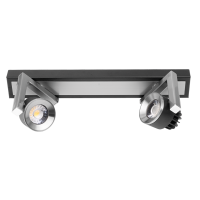 LED спот осветително тяло с възможност за насочване, 2x5W, 4200K, графит LED осветление