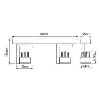LED спот осветително тяло с възможност за насочване, 2x5W, 4200K, графит LED осветление